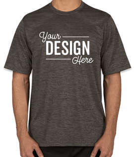 Sport-Tek Electric Heather Performance Shirt - Color: Grey-Black Electric