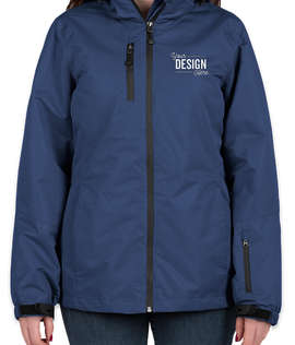 Port Authority Women's 3-in-1 Waterproof Vortex System Jacket - Color: Night Sky Blue / Black