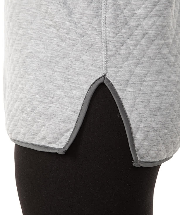 Marine Layer Women's Corbet Quilted Snap Pullover - Faux Leather Patch