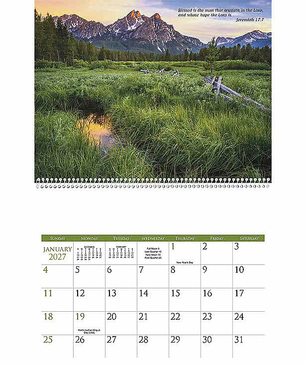 Bible Passages Spiral Wall Calendar