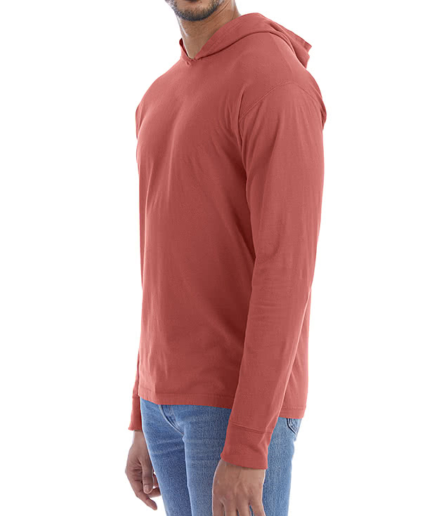 Hanes ComfortWash Garment Dyed Hooded Long Sleeve T-Shirt
