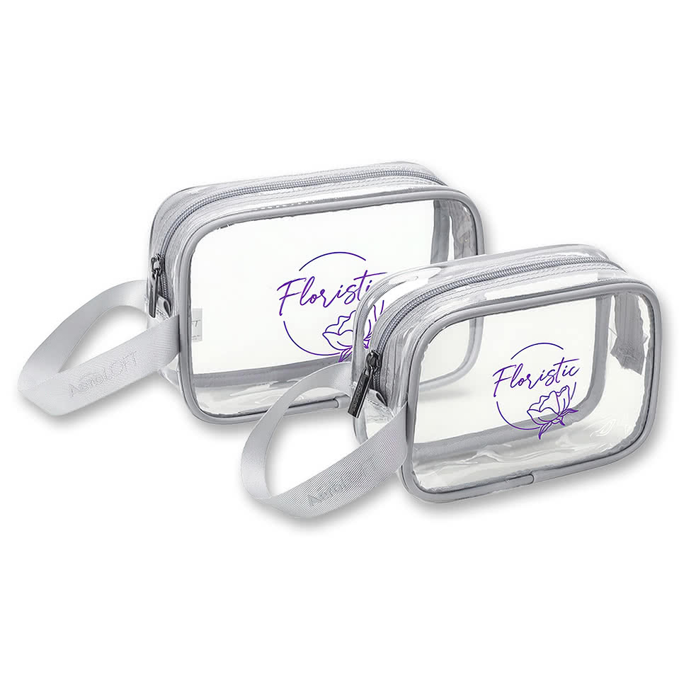 AeroLOFT Clear View 2-Piece Travel Toiletry Bag Set
