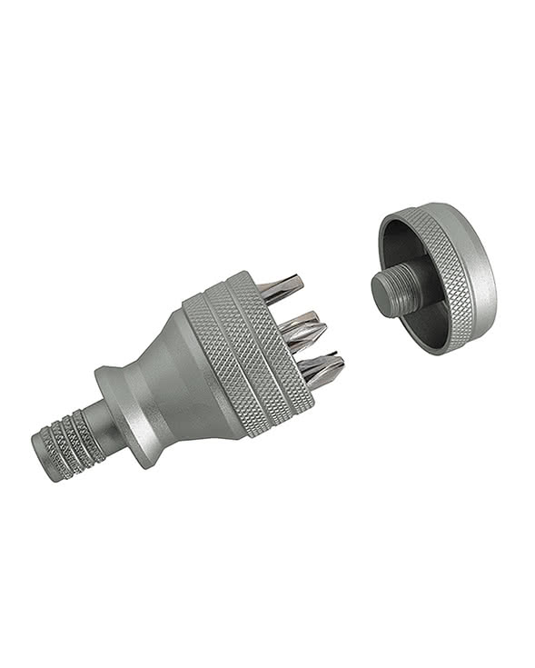 Laser Engraved Recycled Aluminum 6-in-1 Screwdriver Tool