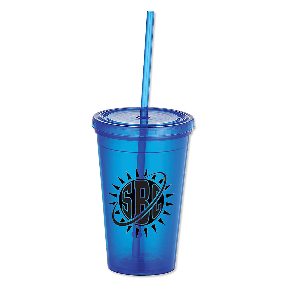 16 oz. Iceberg Insulated Tumbler with Straw