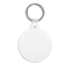 Circle PVC Keychain - Color: White
