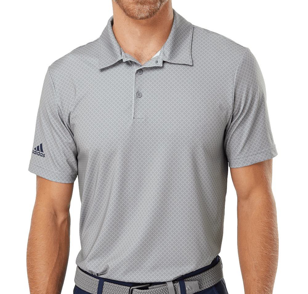 Adidas Diamond Dot Print UPF 50 Performance Polo - Embroidered-default