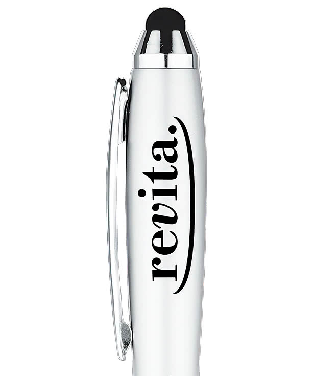 Curvaceous Color Grip Stylus Pen (black ink)