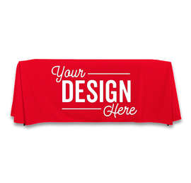 Full Color 6' Throw Tablecloth - Color: Red