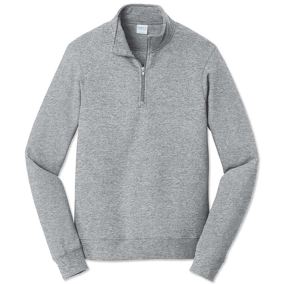 Port & Company Fan Favorite Quarter Zip Sweatshirt - Embroidered