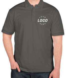 Port Authority Silk Touch Performance Polo - Screen Printed - Color: Steel Grey
