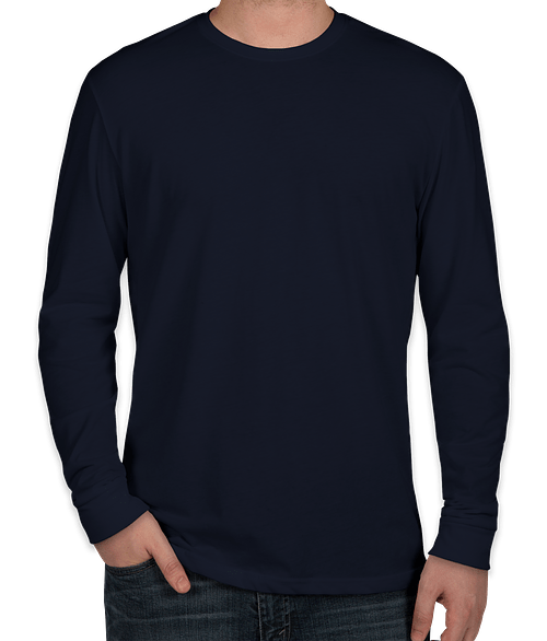 Next Level Sueded Long Sleeve T-shirt in Midnight Navy