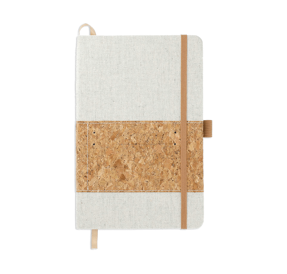 FSC Mix Recycled Cotton Cork Hard Cover Notebook-default