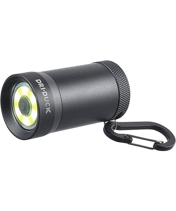 Laser Engraved Dri Duck Storage COB Flashlight with Earplugs and Compass