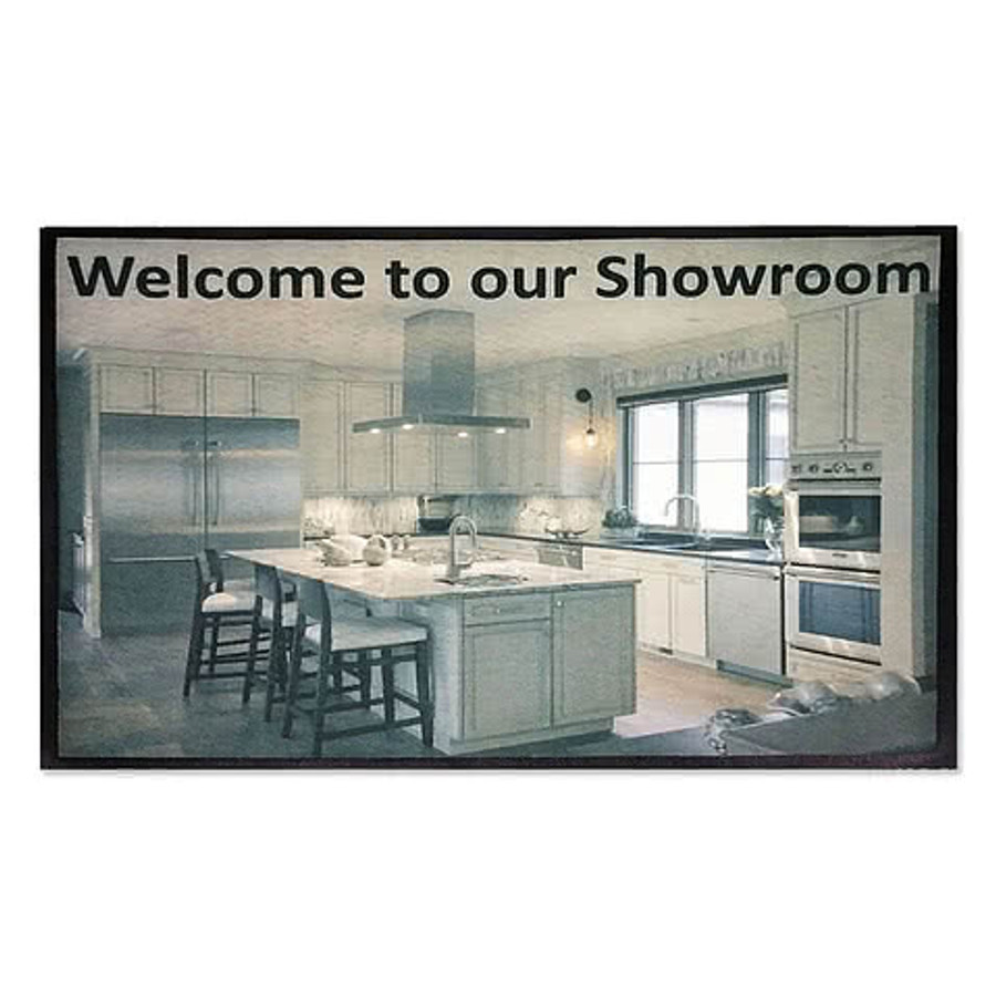Full Color 3' x 5' Point Of Purchase Indoor Floor Mat in White