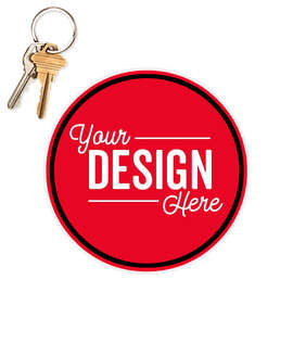 5.5 in. Circle Car Magnet w/ contrast trim - Color: Red / Black