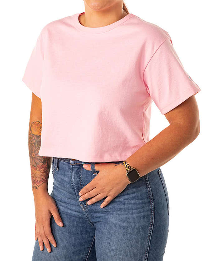 Custom Champion Women's Heavyweight Heritage Crop T-shirt - Design Women's T -shirts Online at