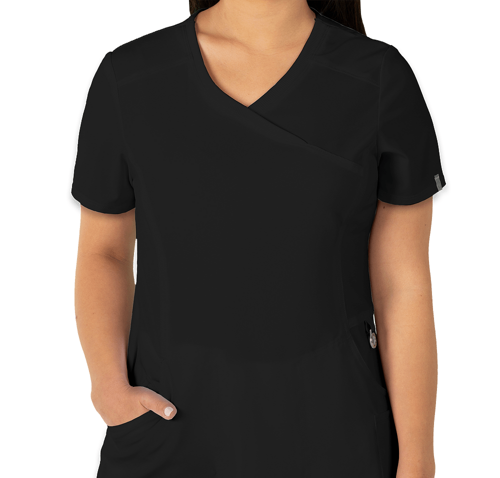 Cherokee Infinity Women's Mock Wrap Scrub Top - Printed-default