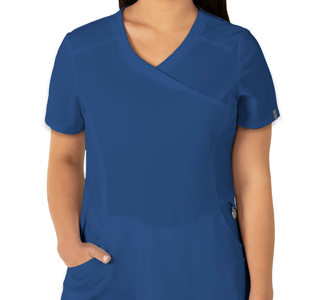 Cherokee Infinity Women's Mock Wrap Scrub Top - Printed-default