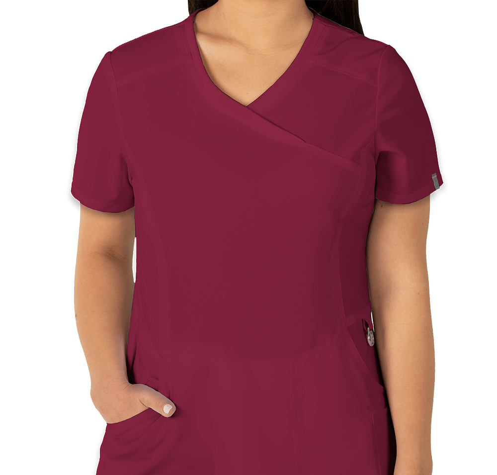 Cherokee Infinity Women's Mock Wrap Scrub Top - Printed-default