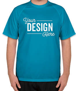 Augusta Attain Short Sleeve Raglan Performance Shirt - Color: Power Blue