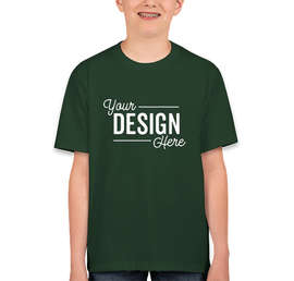 Canada - Fruit of the Loom Youth 100% Cotton T-shirt - Color: Forest Green