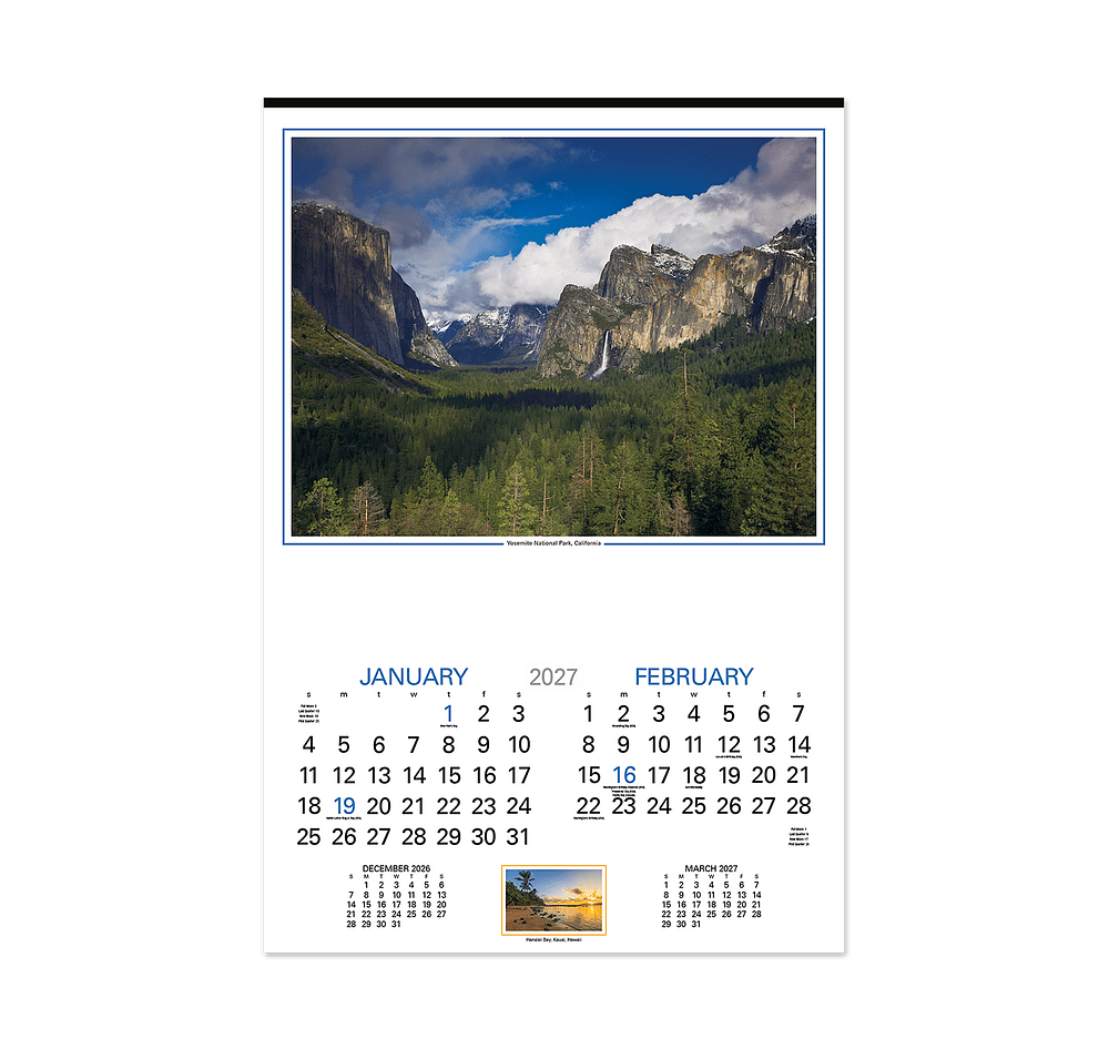 Full Color Our Country Executive Wall Calendar-default