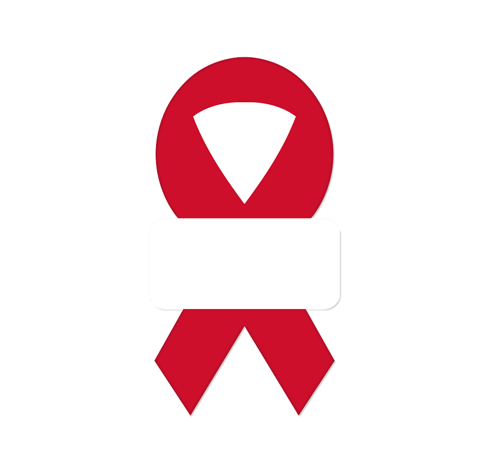 Full Color Awareness Ribbon Laminated Plastic Lapel Pin-default