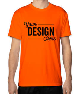 Bayside USA-Made Performance Shirt - Color: Orange
