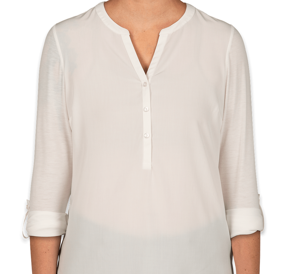 Port Authority Women's Henley Tunic Blouse-default