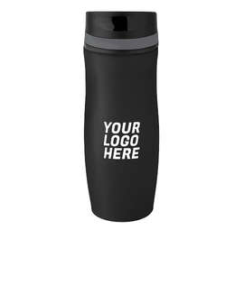 Full Color 14 oz. Persona Wave Trail Vacuum Insulated Tumbler - Color: Black / Gray