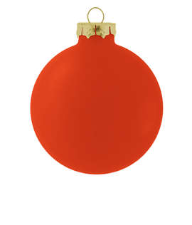 Glass Ball Tree Ornament - Color: Gloss Orange