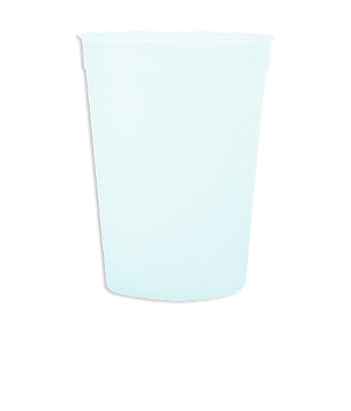 12 oz. Mood Plastic Stadium Cup (Case of 500) in Frost Blue