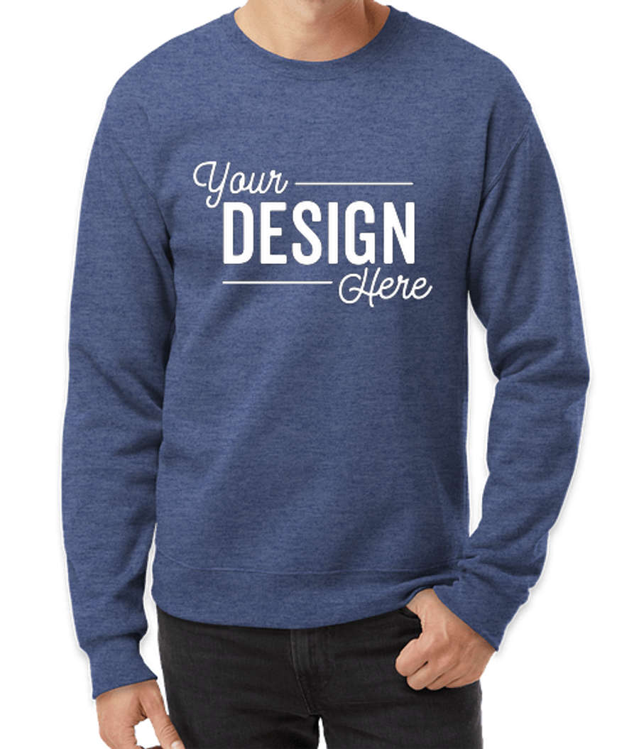 Jerzees Nublend 50/50 Crewneck Sweatshirt in Vintage Heather Blue