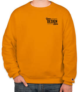 Embroidered Champion Powerblend Crewneck Sweatshirt - Color: Gold
