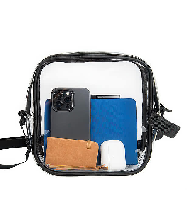 Clear Zippered Crossbody Bag