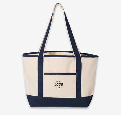 Embroidered Deluxe Cotton Canvas Tote Bag-default