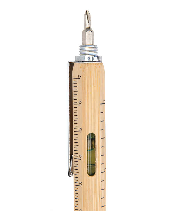 Bamboo Multi-Function Tool Ballpoint Pen (black ink)