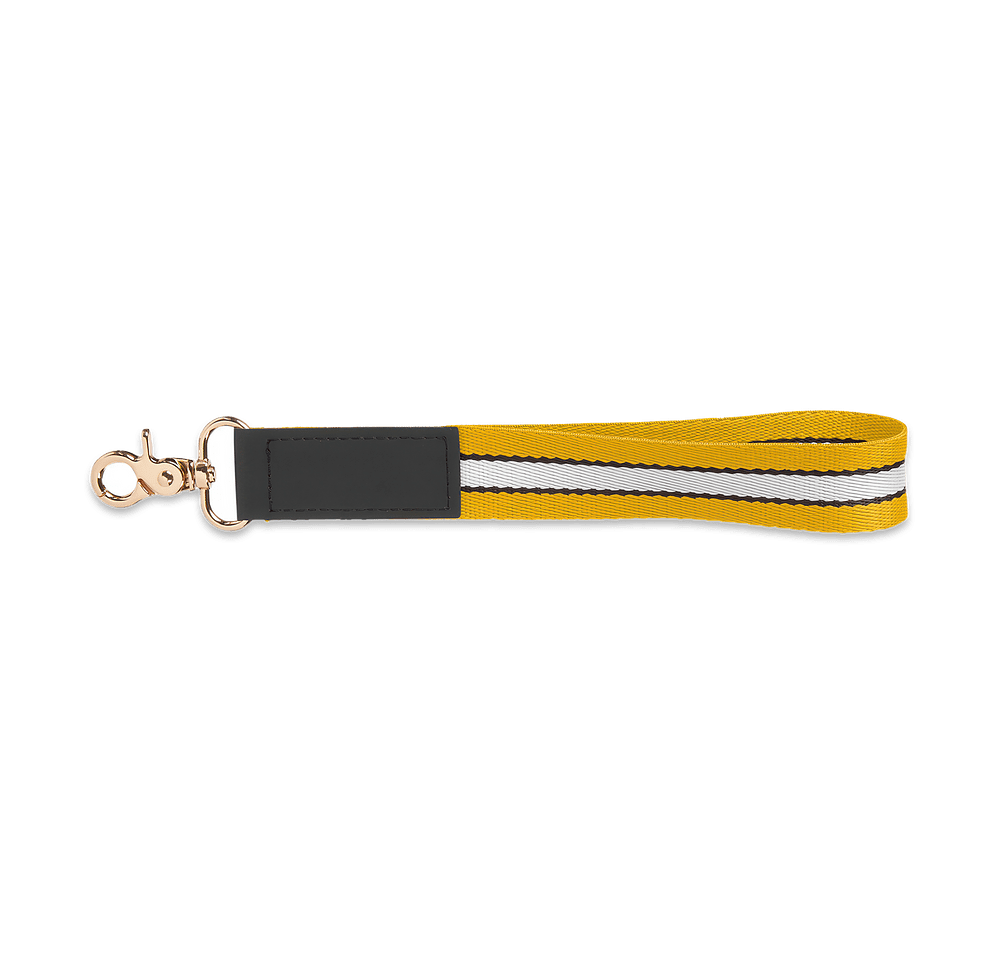 Debossed Stripe Wrist Strap Keychain-default