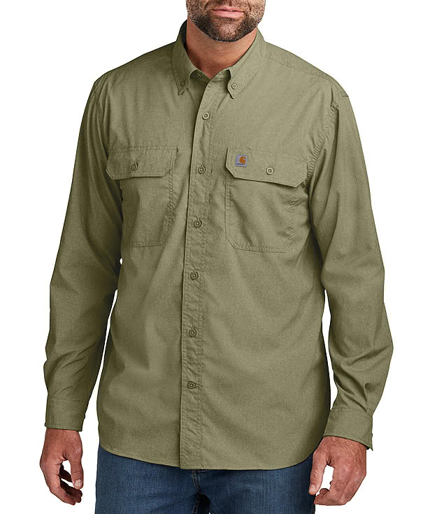 Carhartt Force Solid Long Sleeve Work Shirt - Printed