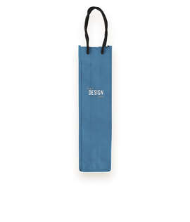 Single Bottle Non-Woven Wine Bag - Color: Bright Blue
