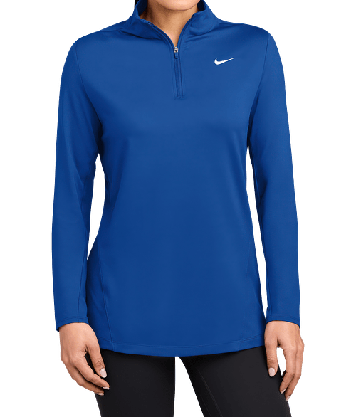 Nike Women's Dri-FIT Stride Half Zip Performance Shirt in Royal