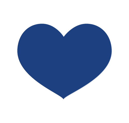 Full Color Heart Refrigerator Magnet - .036" in Royal Blue