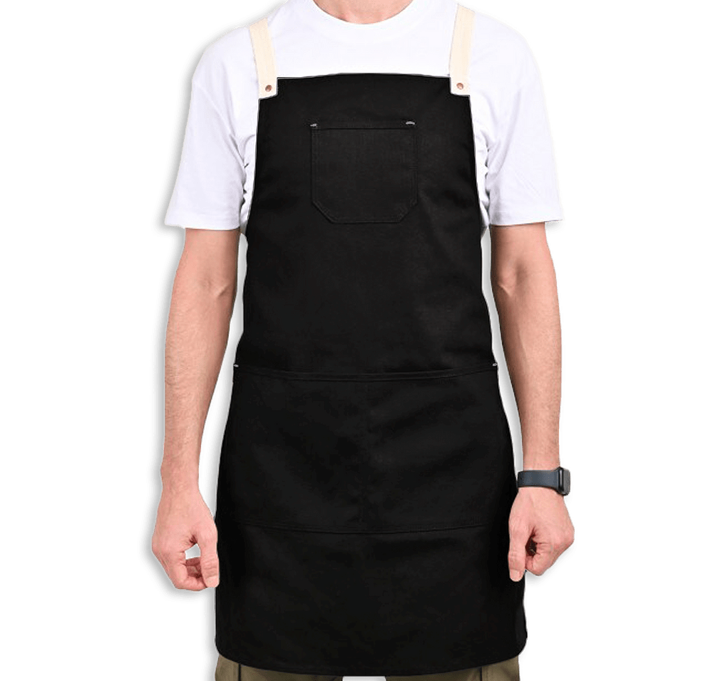 La Cuisine Full Length Three-Pocket Prep Apron-default