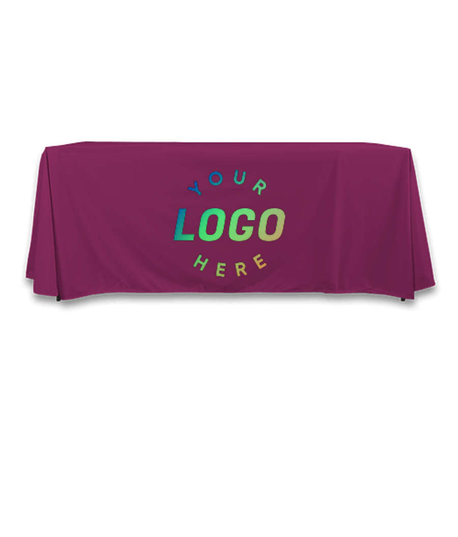 Full Color 6' LazerLine Throw Tablecloth in Mulberry