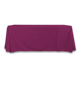 Full Color 6' LazerLine Throw Tablecloth - Color: Mulberry