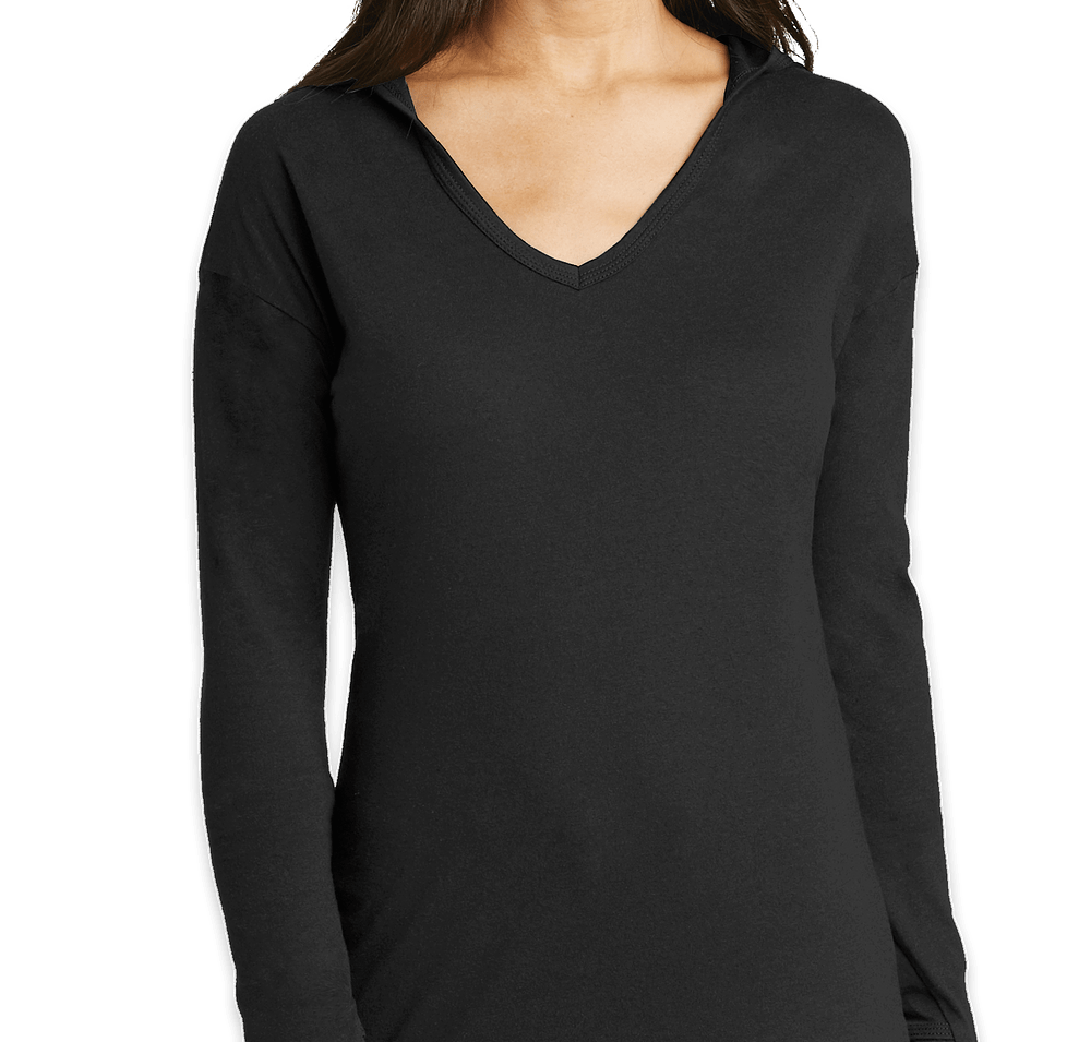 New Era Women's Tri-Blend Long Sleeve Hooded Performance Shirt-default