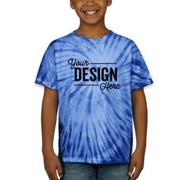 Dyenomite Youth 100% Cotton Tonal Tie-Dye T-shirt - Color: Royal