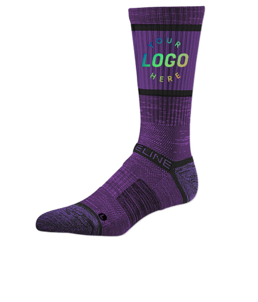 Premium Compression Crew Socks in Purple