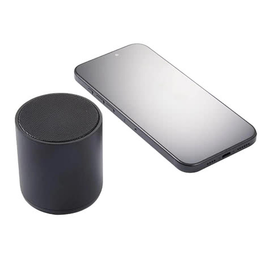 Full Color BuzzTurn Recycled Portable Wireless Bluetooth Speaker in Black