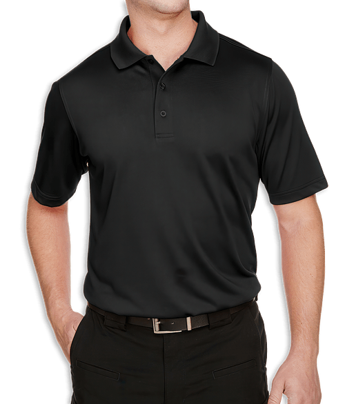 Harriton Advantage Snag Protection Plus Performance Polo in Black
